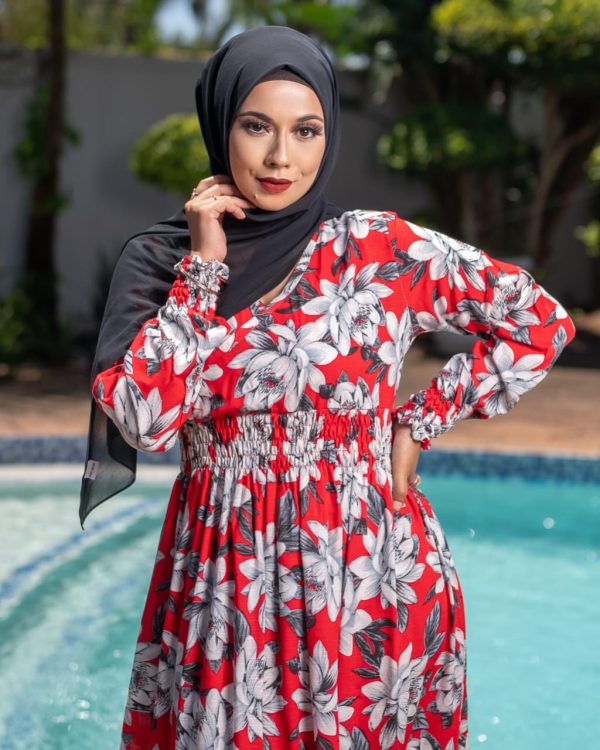 RED BOHO MAXI DRESS