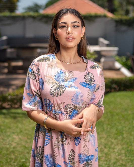 PINK MIDI 2 TIER DRESS