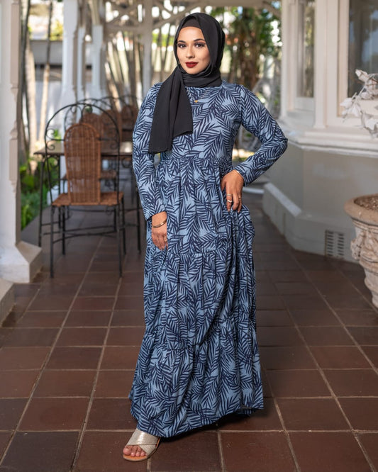 DARK BLUE 3 TIER MAXI DRESS