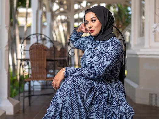 DARK BLUE 3 TIER MAXI DRESS